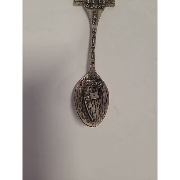 Alamo San Antonio Texas Pewter Collectors Spoon 3" Gish Souvenir - Picture 2 of 5